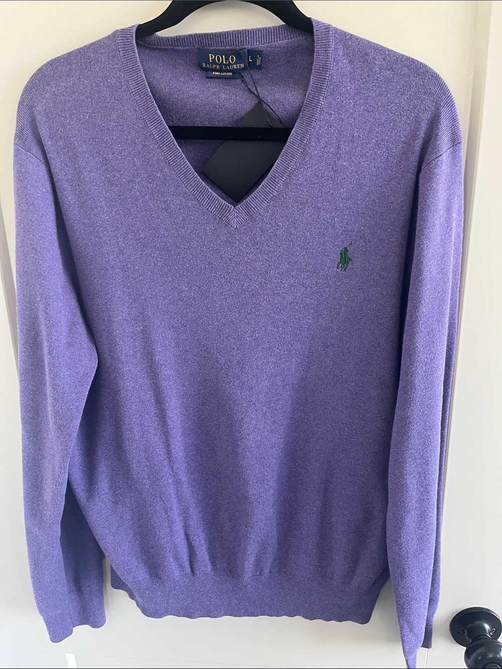 Polo by Ralph Lauren Lavender V-Neck Sweater - Women's large like new